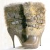 Aldo Stiletto Faux Fur Boots Size 38