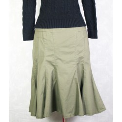 Anthropologie Sitwell A-Line Skirt Size 2/4 Khaki Army Green