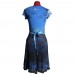 Desigual LIZ Short Sleeve Dress, Air Force Blue Size S 