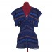 Aryn K Blue Striped Silk Tunic Top Size Large