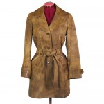Danier Leather Coat Womens Size Small 6 Tobacco Brown