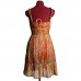 Free People Marakesh Silk Cotton Paisley Dress Orange Size 4