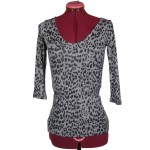 Michael Stars  Metalic Leopard Print Top Size S/M