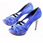 Steve Madden Loyyall Cobalt Blue Suede Platform Heels Size 8